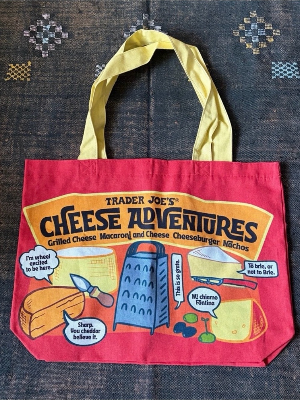 NWT Iconic Trader Joe's Cotton Cheese Tote